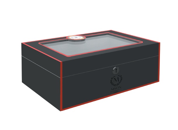 Myon Humidor Black and Red Box