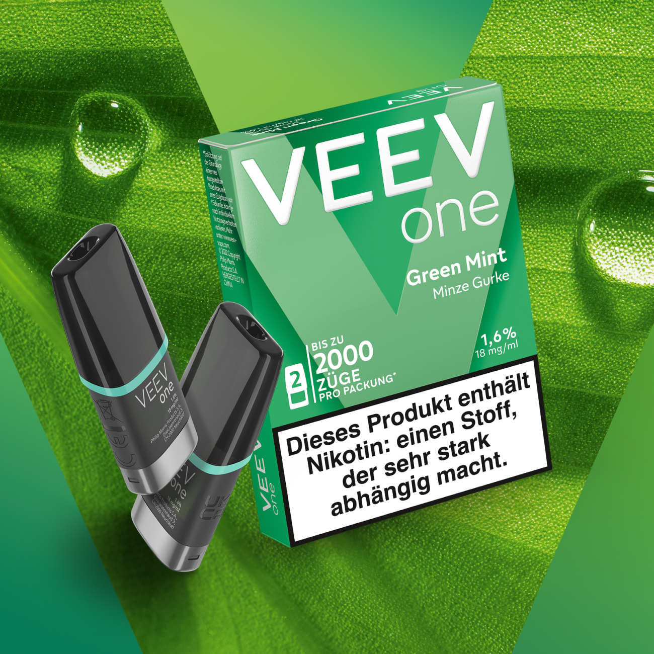 Neu! Veev Pods Green Mint 5ner / Einzelpreis € 6,98 
