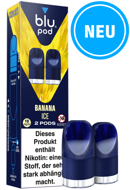 Blu Pod Banana Ice 6 x 2 Pods 18mg/ml Nikotin € 7,34 Einzelpreis 
