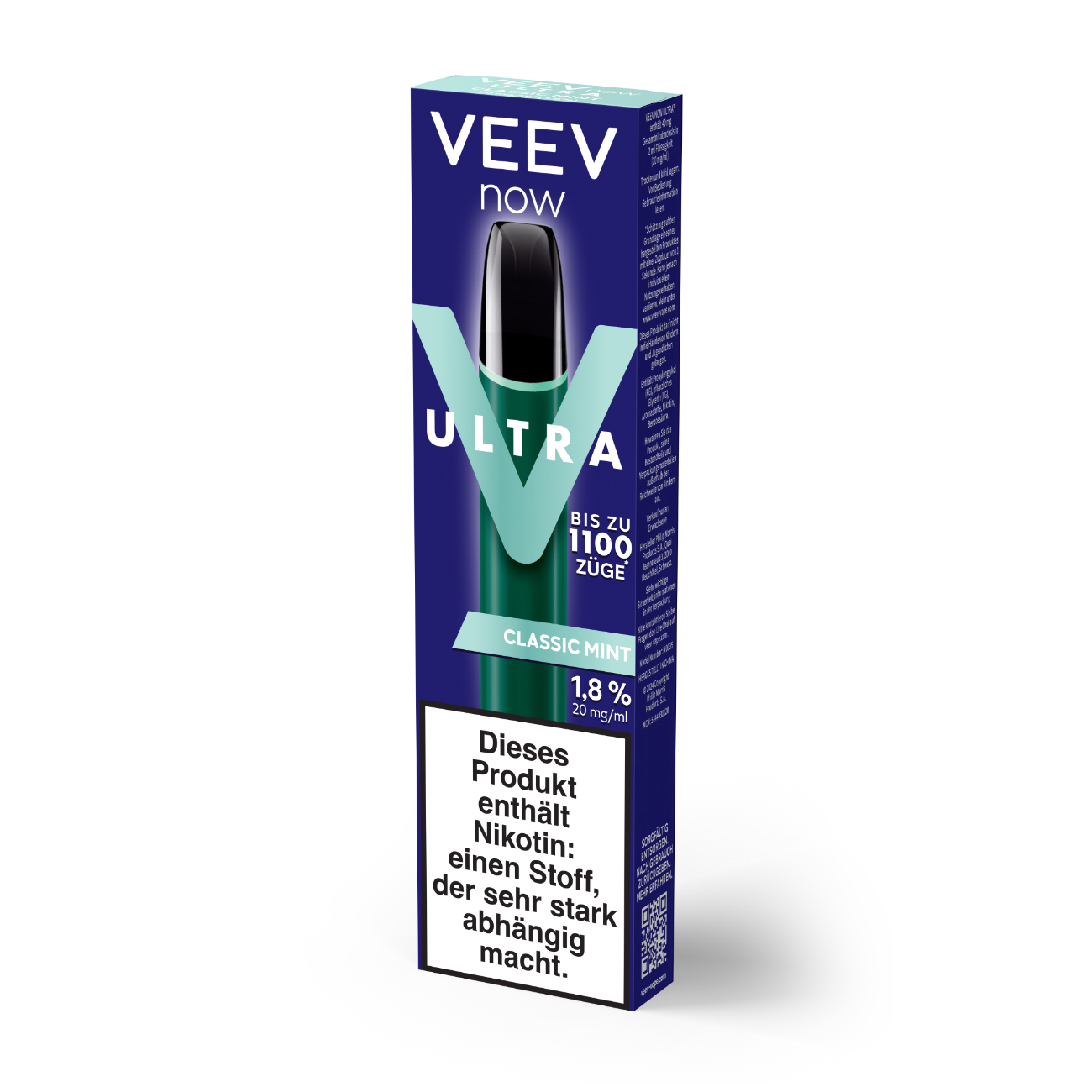 Veev Now Ultra E-Shisha Classic Mint 20mg (5 x 1 Stk) Einweg