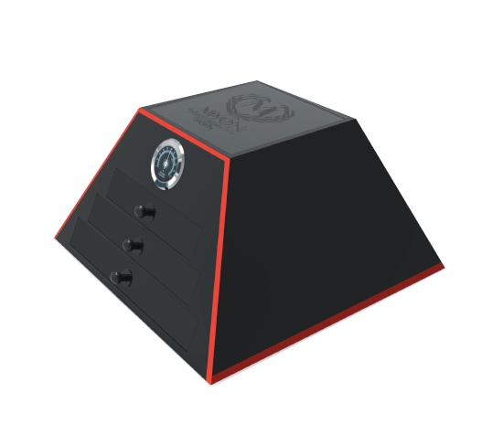 Myon Humidor Black and Red Pyramid