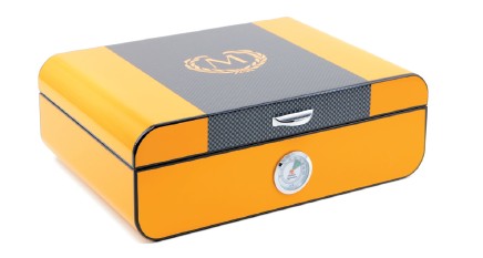 Myon Humidor Racing Edition gelb/Carbon für 25 Cigarren