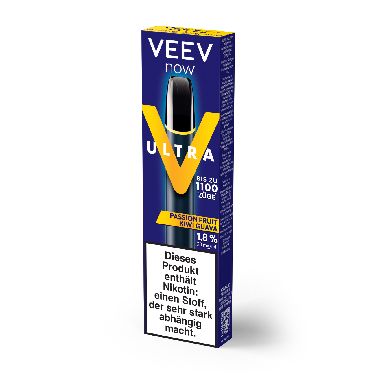 Veev Now Ultra E-Shisha Passion Fruit/Kiwi/Guave 20mg (5 x 1 Stk) Einweg
