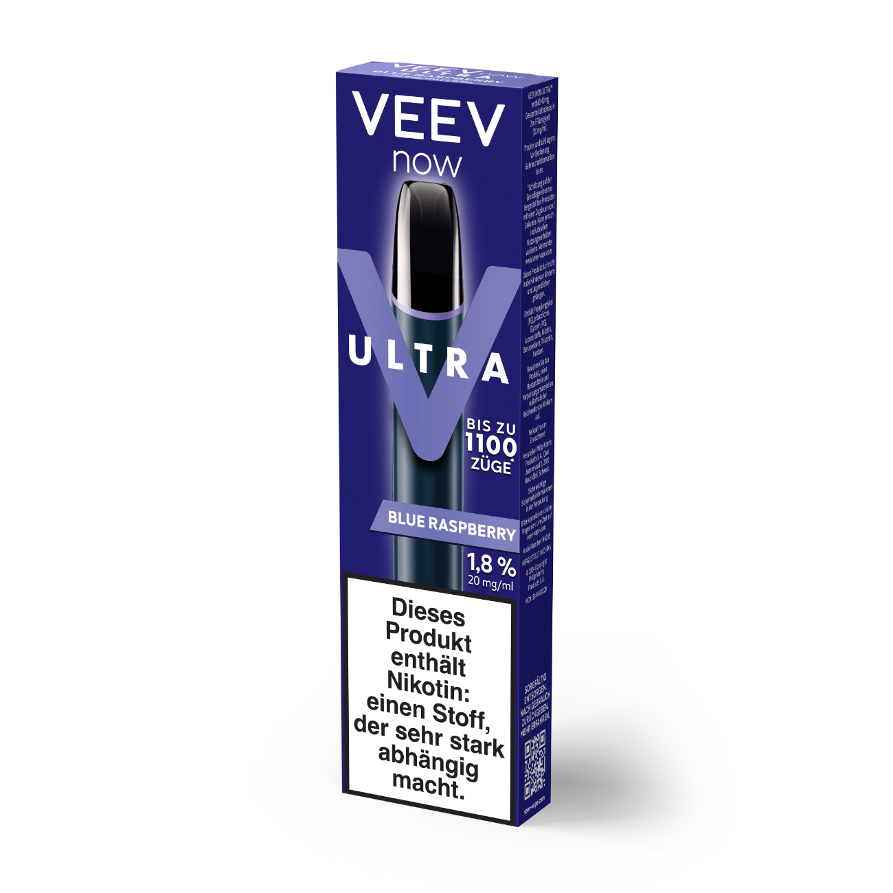Veev Now Ultra E-Shisha Blue Raspberry 20mg (5 x 1 Stk) Einweg